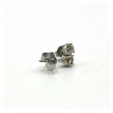 Diamond Look Stud Earrings - Pair, Round Brilliant-Cut