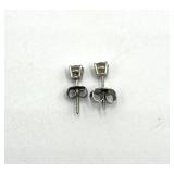 Diamond Look Stud Earrings - Pair, Round Brilliant-Cut