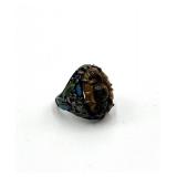 Chinese Export Sterling Amber Ring