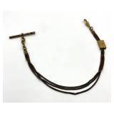 Mesh / Hair Pocket Watch Chain with T-Bar & Clip