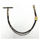 Mesh / Hair Pocket Watch Chain with T-Bar & Clip