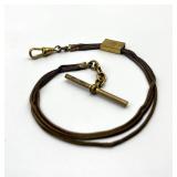 Mesh / Hair Pocket Watch Chain with T-Bar & Clip