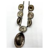 Art Nouveau Pink Cabochon Necklace