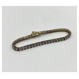 Tennis Bracelet - Sterling Silver with Clear Stones
