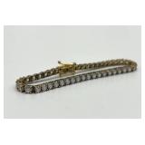 Tennis Bracelet - Sterling Silver with Clear Stones