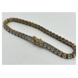 Tennis Bracelet - Sterling Silver with Clear Stones
