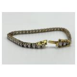 Tennis Bracelet - Sterling Silver with Clear Stones