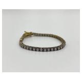 Tennis Bracelet - Sterling Silver with Clear Stones