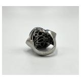 Gilson Opal Flower Ring - 925 Sterling Silver