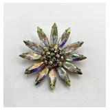 Sherman Aurora Borealis Flower Brooch