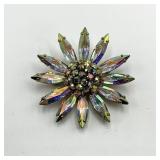 Sherman Aurora Borealis Flower Brooch