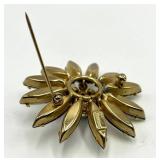 Sherman Aurora Borealis Flower Brooch