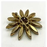 Sherman Aurora Borealis Flower Brooch