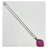 Pink Pendant Necklace 925