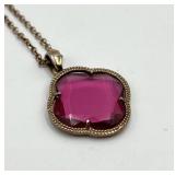 Pink Pendant Necklace 925
