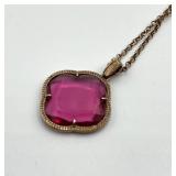 Pink Pendant Necklace 925