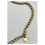 Roberta Chiarella Gold Tone Bead Necklace