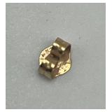 Cubic Zirconia Stud Earrings 925 Silver & 14K Gold - 6.3mm