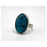 Turquoise Ring - 950 Silver