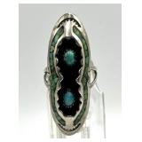 Navajo Silver Turquoise Ring