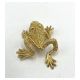 St. John Vintage Climbing Frog Brooch