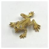 St. John Climbing Frog Brooch