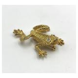St. John Climbing Frog Brooch