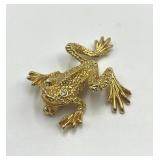 St. John Vintage Climbing Frog Brooch