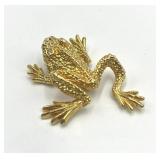 St. John Vintage Climbing Frog Brooch