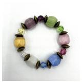 Colorful Glass Bead Necklace & Bracelet Set
