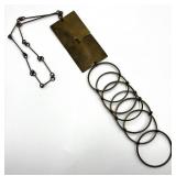 Interlocking Brass Circles Necklace MCM