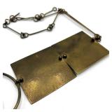 Interlocking Brass Circles Necklace MCM