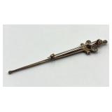 Sterling Sword Pin Brooch