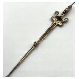 Sterling Sword Pin Brooch