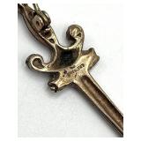 Sterling Sword Pin Brooch