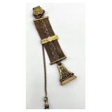 Mesh Pocket Watch Fob - Gold-Tone with Chain