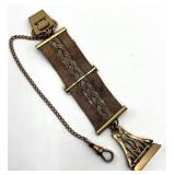 Mesh Pocket Watch Fob - Gold-Tone with Chain