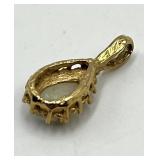 Gold Opal Teardrop Pendant