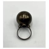 Sterling Silver Ball Ring - Size 5