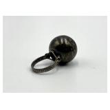 Sterling Silver Ball Ring - Size 5