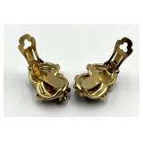 Vintage Rhinestone Clip-On Earrings