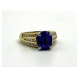 Tanzanite Diamond Ring 18K Gold