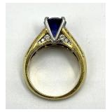 Tanzanite Diamond Ring 18K Gold