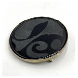 Sterling Glass Disc Pin