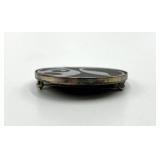 Sterling Glass Disc Pin