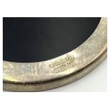 Sterling Glass Disc Pin