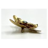 Gold-Tone Butterfly Brooch Pin