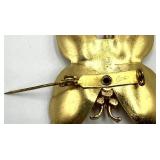 Gold-Tone Butterfly Brooch Pin