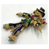 Scarecrow Brooch Pin