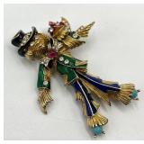 Scarecrow Brooch Pin